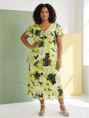 Spago Collection Women's 2-Piece Floral Skirt Set Size 16